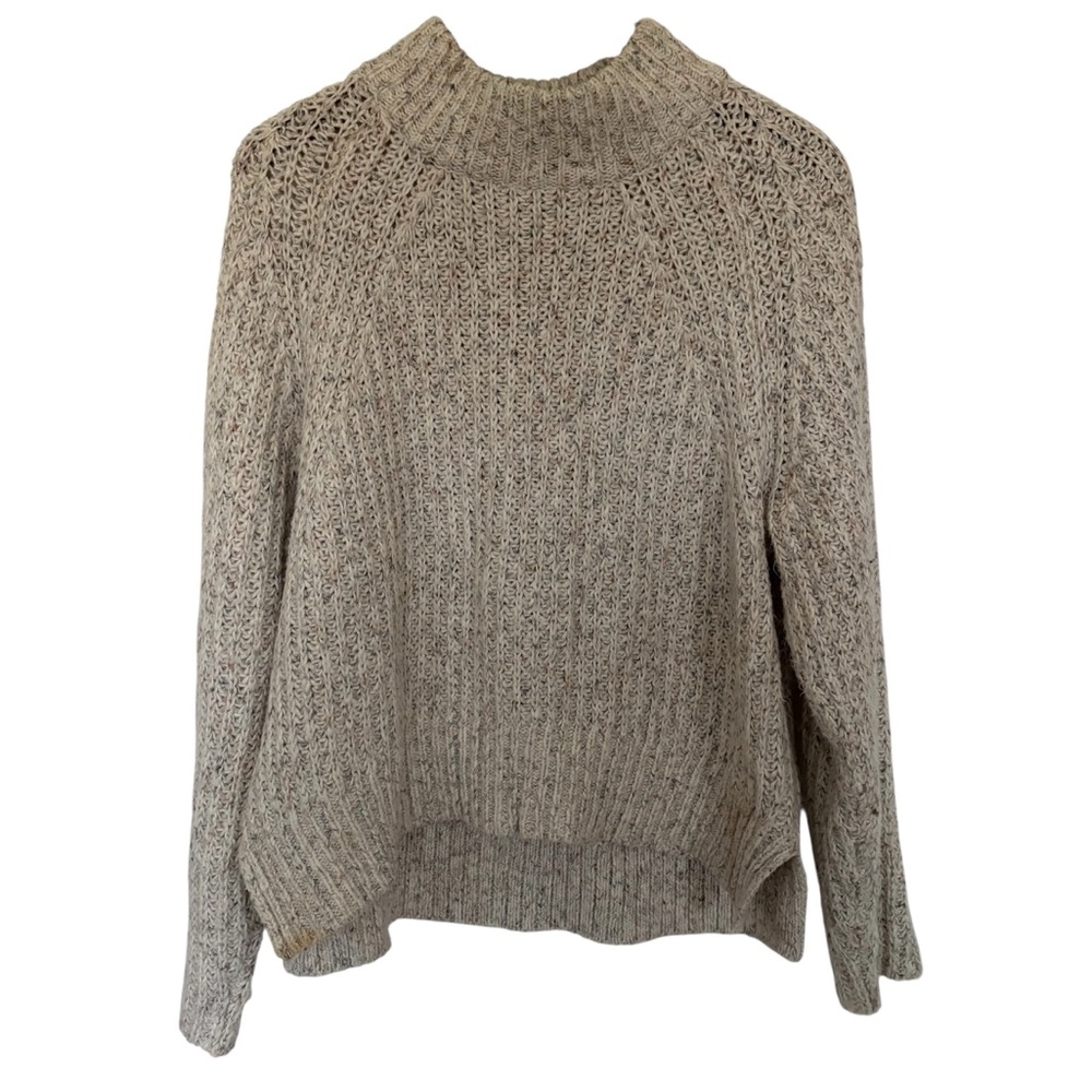 🔴 Silence + Noise Speckled Chunky Mock Neck Sweater Large
